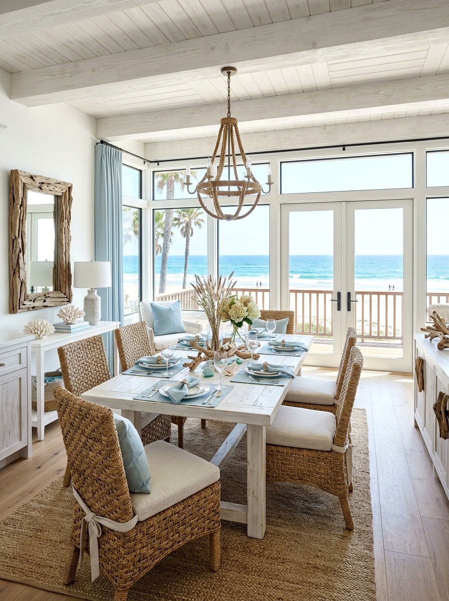Coastal Beach Dining Room - 30 dining room makeover ideas