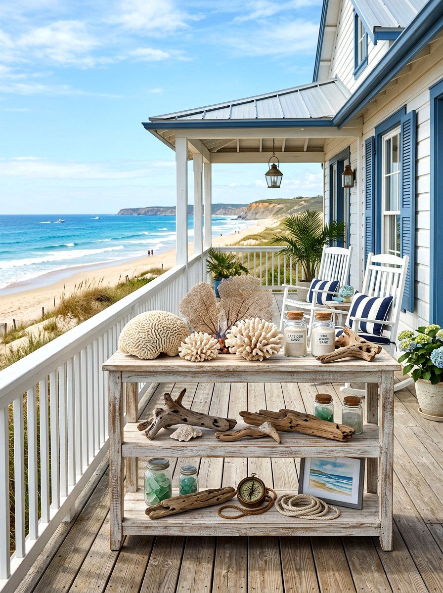 Coastal Beach House Curio - 30 curio cabinet styling ideas