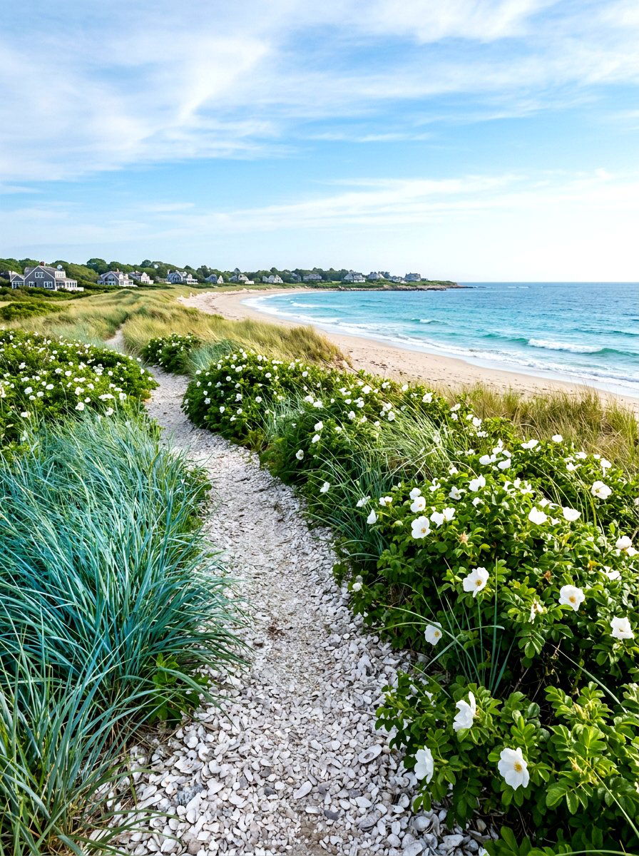 Coastal Beach Style Landscape - 30 driveway island landscaping ideas