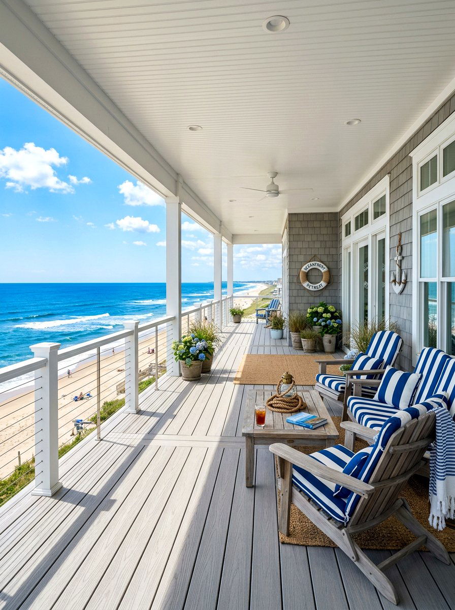 Coastal Beach Wraparound Porch - 30 wraparound porch ideas