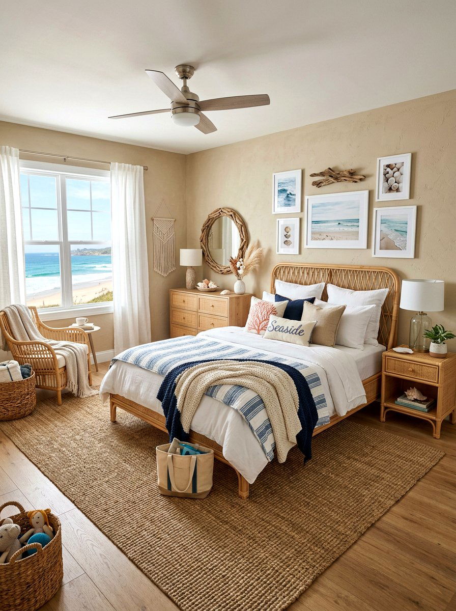 Coastal Beachy Girl Bedroom - 30 dreamy girly bedroom ideas