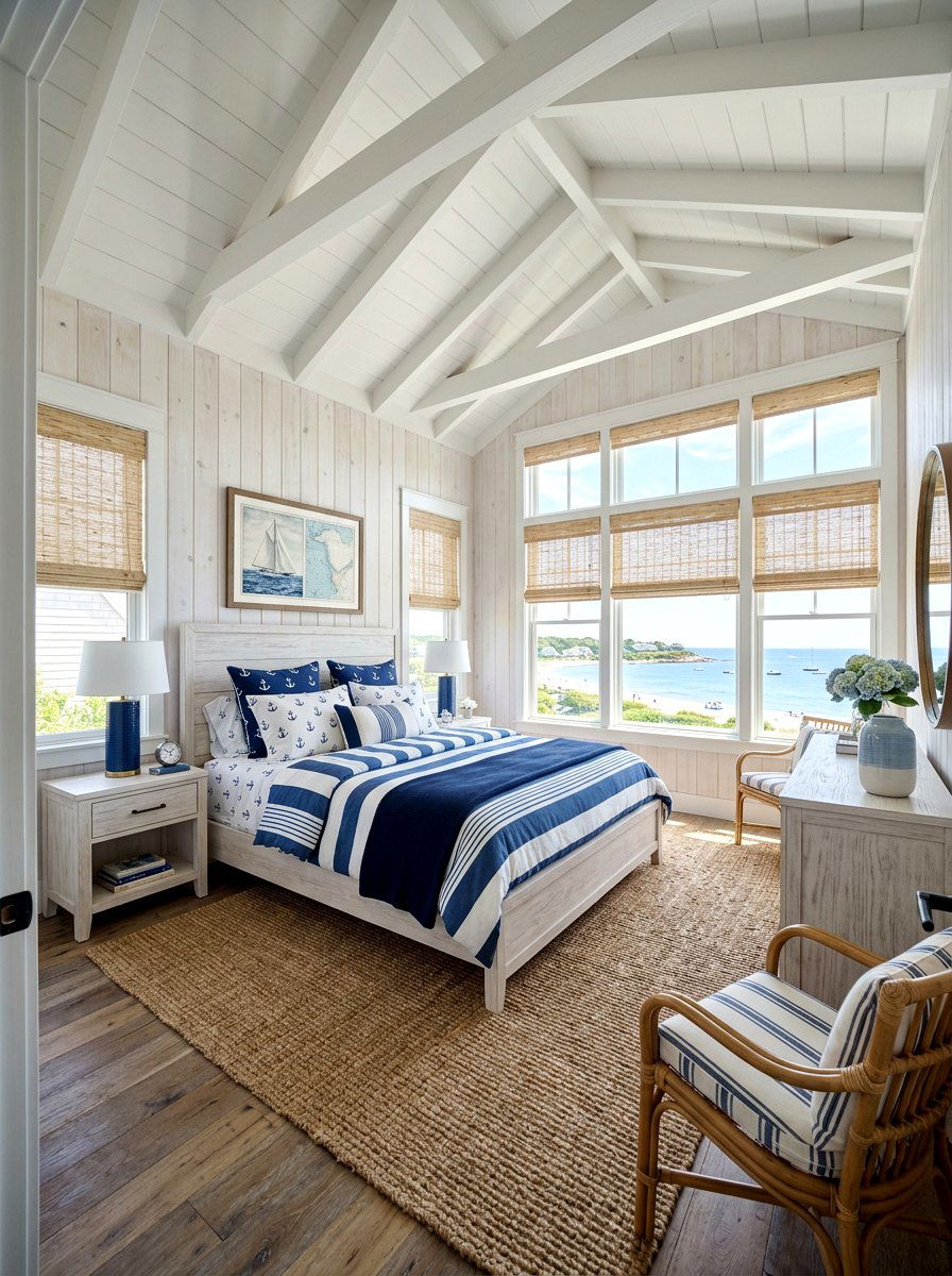 Coastal Bedroom Bamboo Shade - 30 bamboo shade ideas