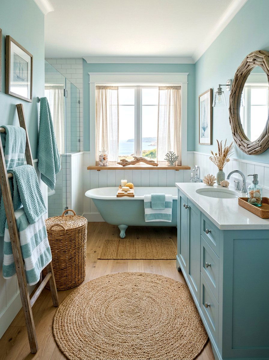 Coastal Blue Bathroom Decor - 30 blue bathroom ideas