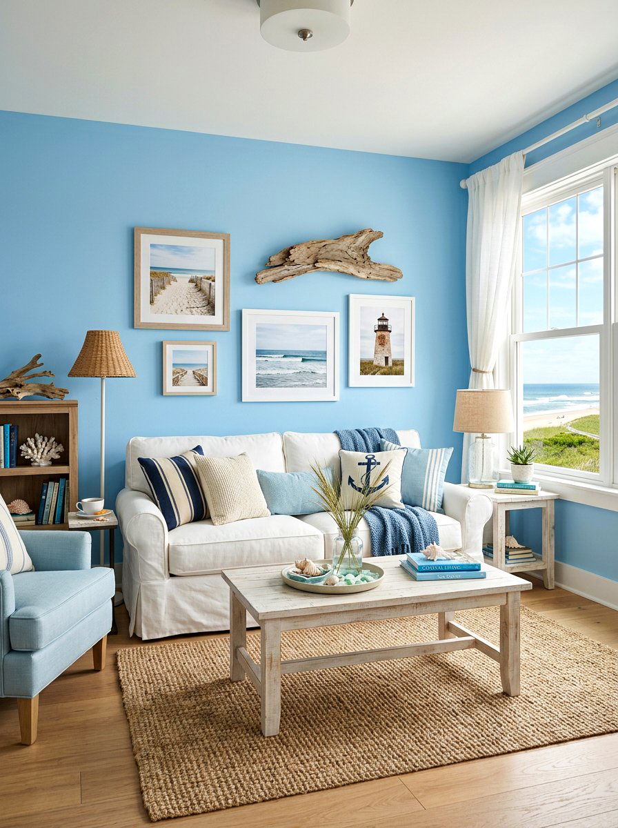 Coastal Blue Den Retreat - 30 den decorating ideas