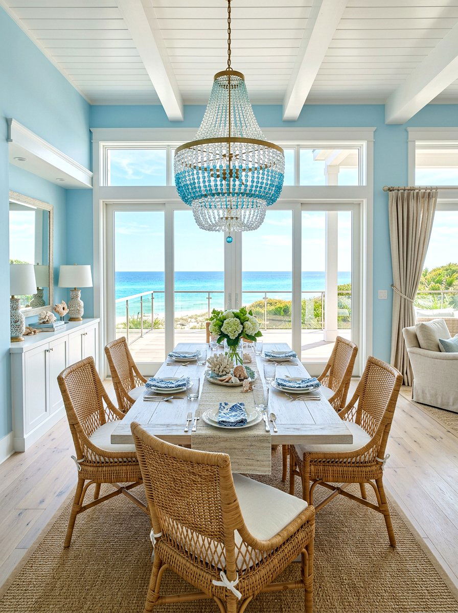 Coastal Blue Dining - 30 formal dining room ideas