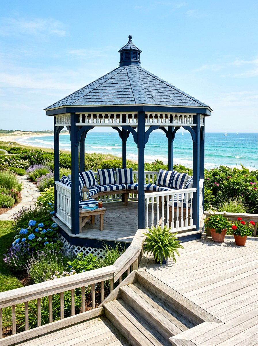 Coastal Blue Gazebo - 30 small gazebo ideas