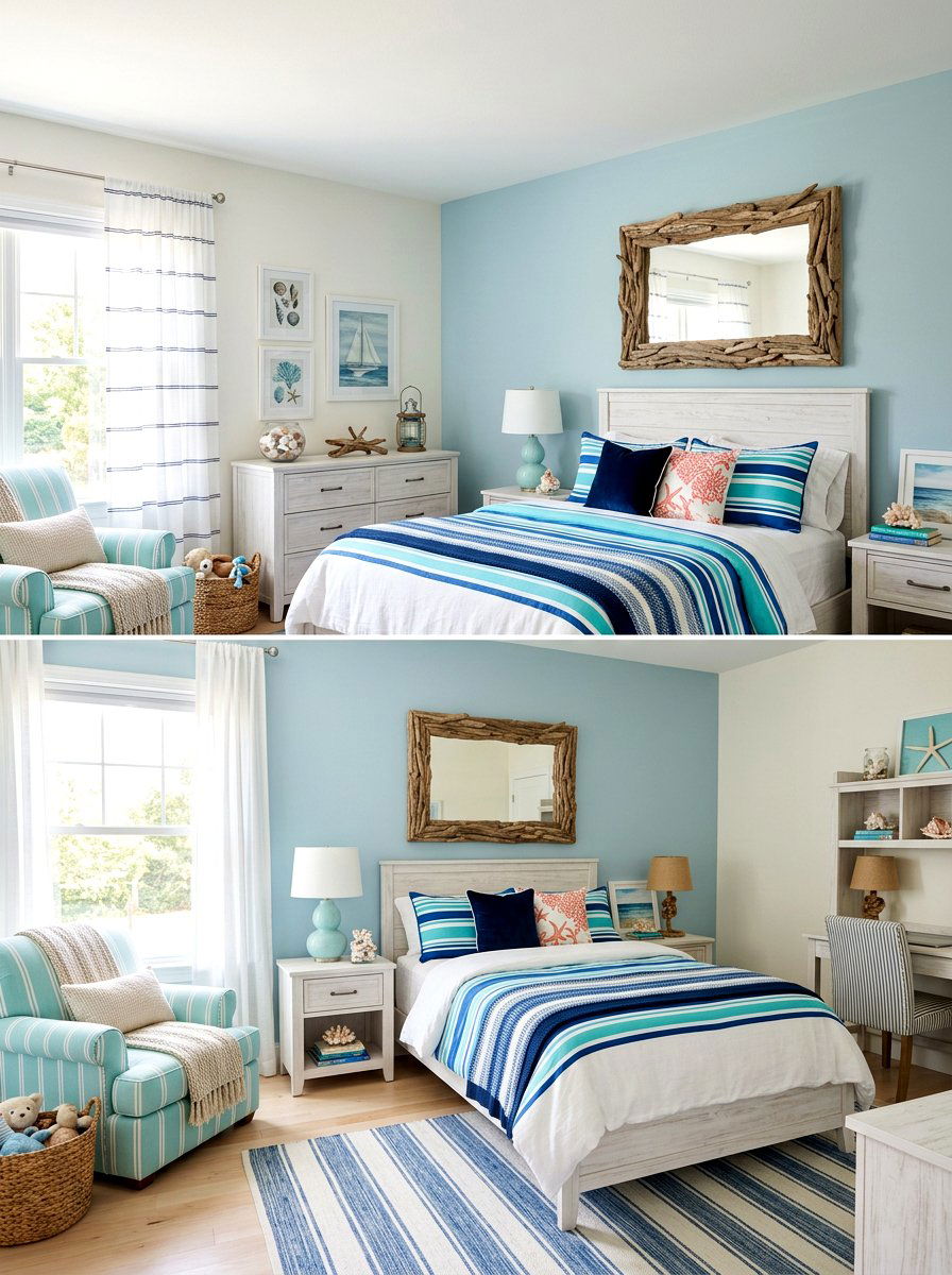 Coastal Blue Girl Bedroom - 30 girls bedroom decor ideas