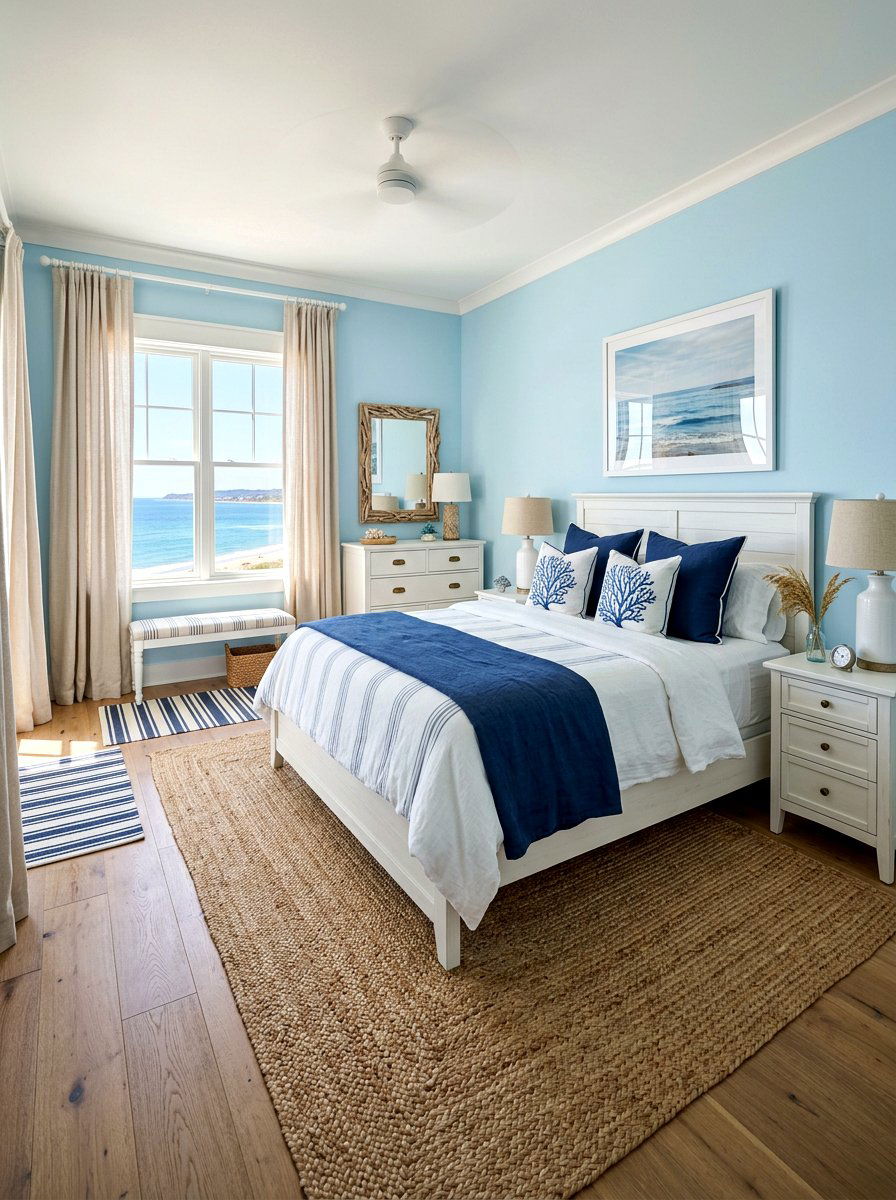Coastal Blue Palette - 30 cozy bedroom ideas
