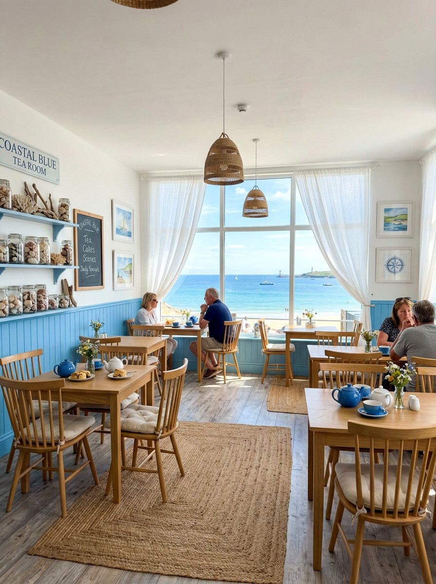 Coastal Blue Tea Room - 30 English tea room ideas