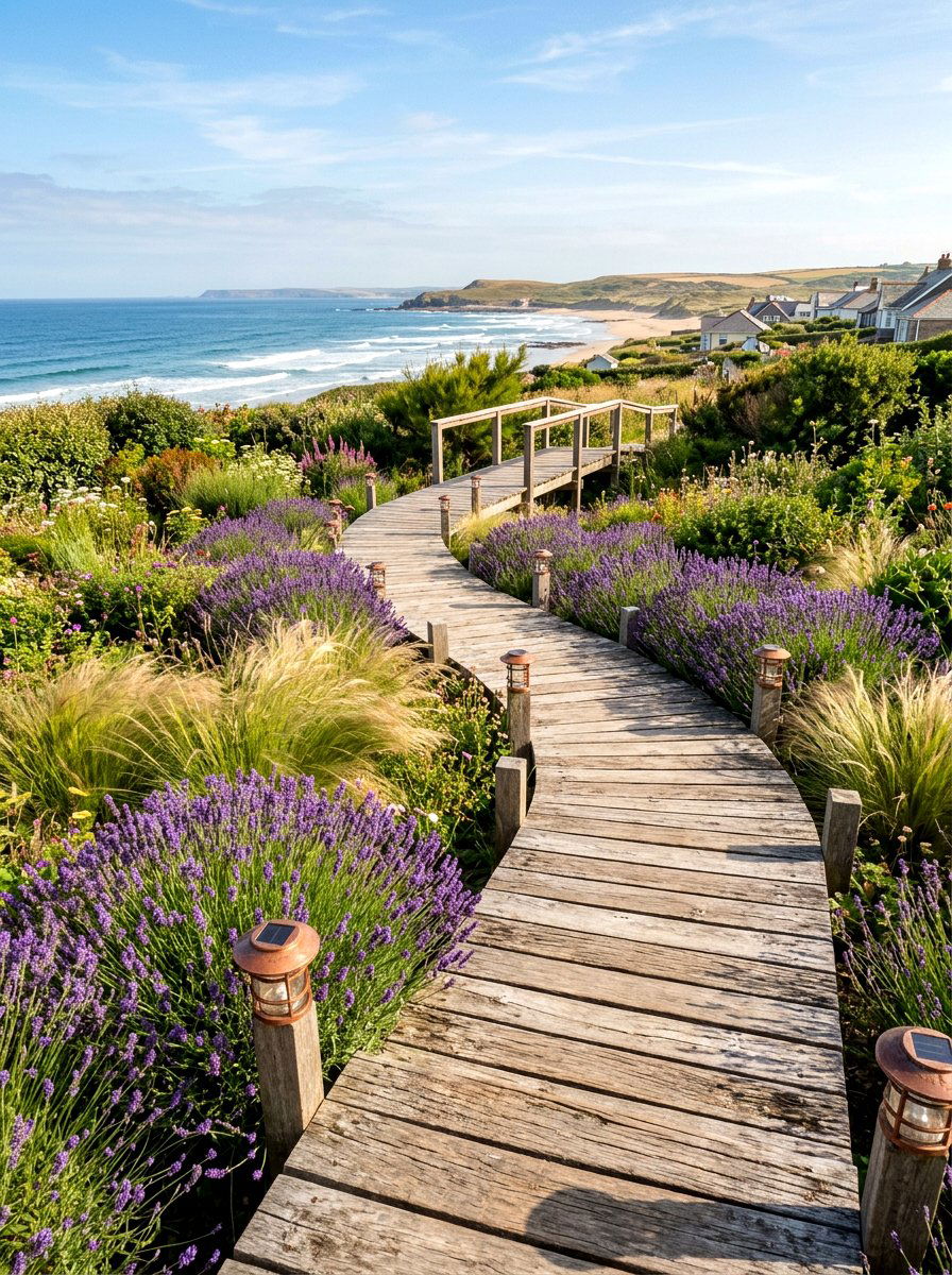 Coastal Boardwalk Garden Path - 30 coastal backyard ideas