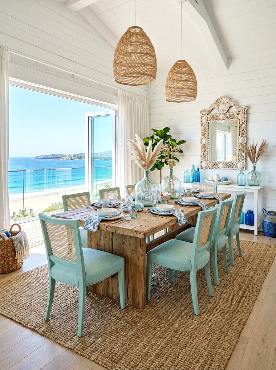 Coastal Boho Dining Room - 30 boho dining room ideas