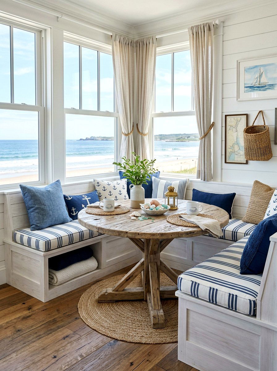 Coastal Breakfast Nook Bench - 30 breakfast nook bench ideas