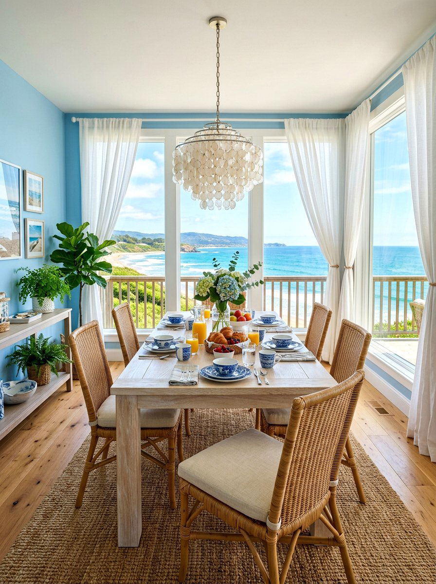 Coastal Breakfast Room - 30 breakfast room decor ideas