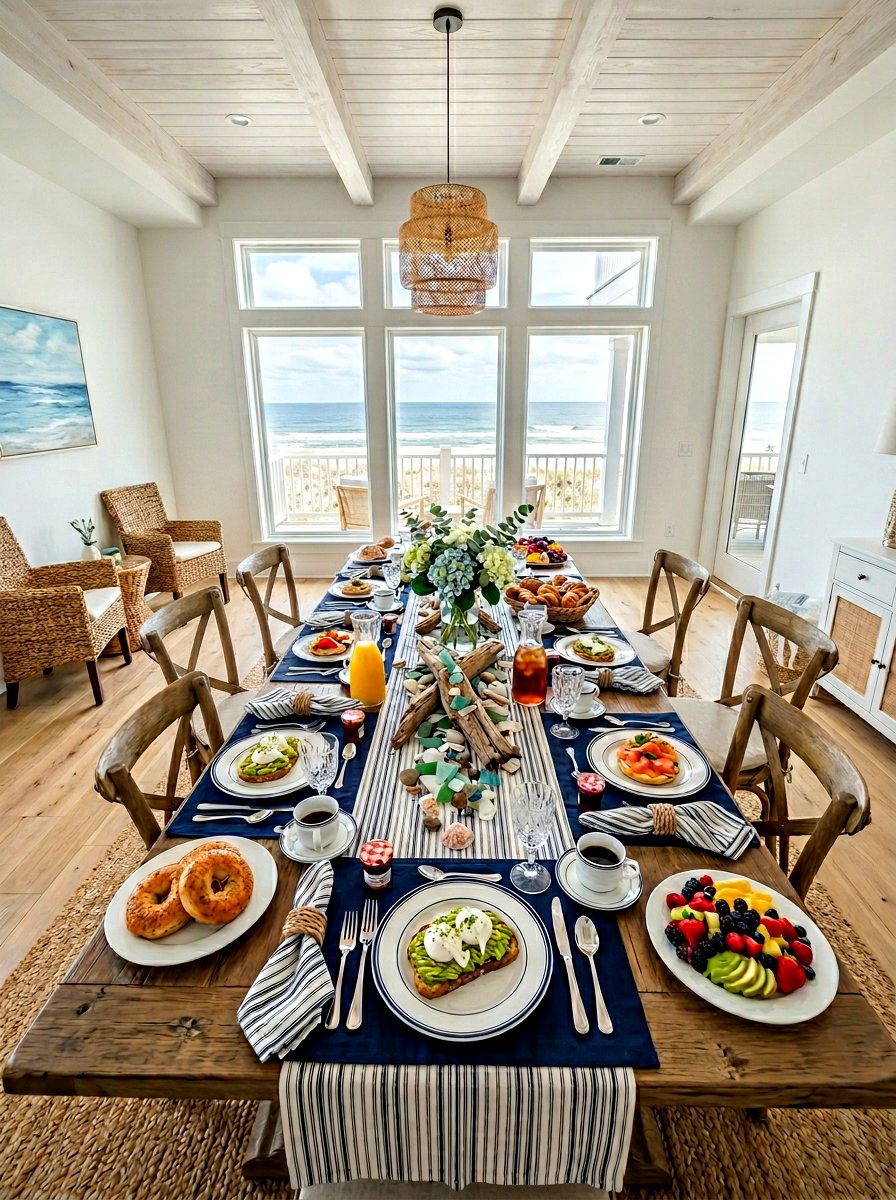 Coastal Brunch Table - 30 spring brunch table ideas