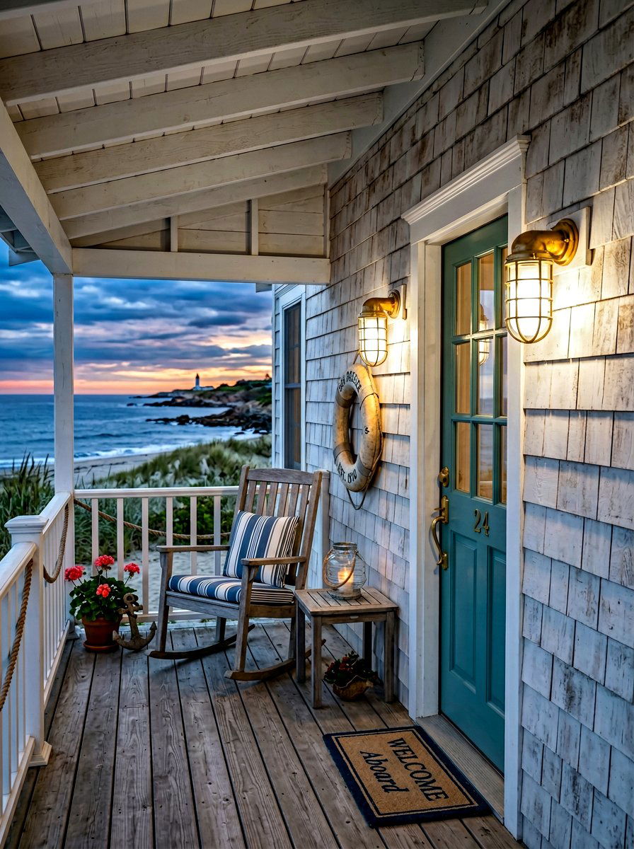 Coastal Bulkhead Light - 30 porch lighting ideas