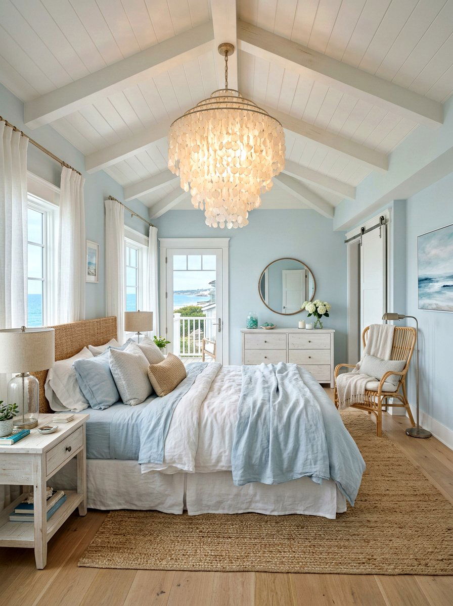 Coastal Capiz Shell Chandelier - 30 statement chandelier ideas