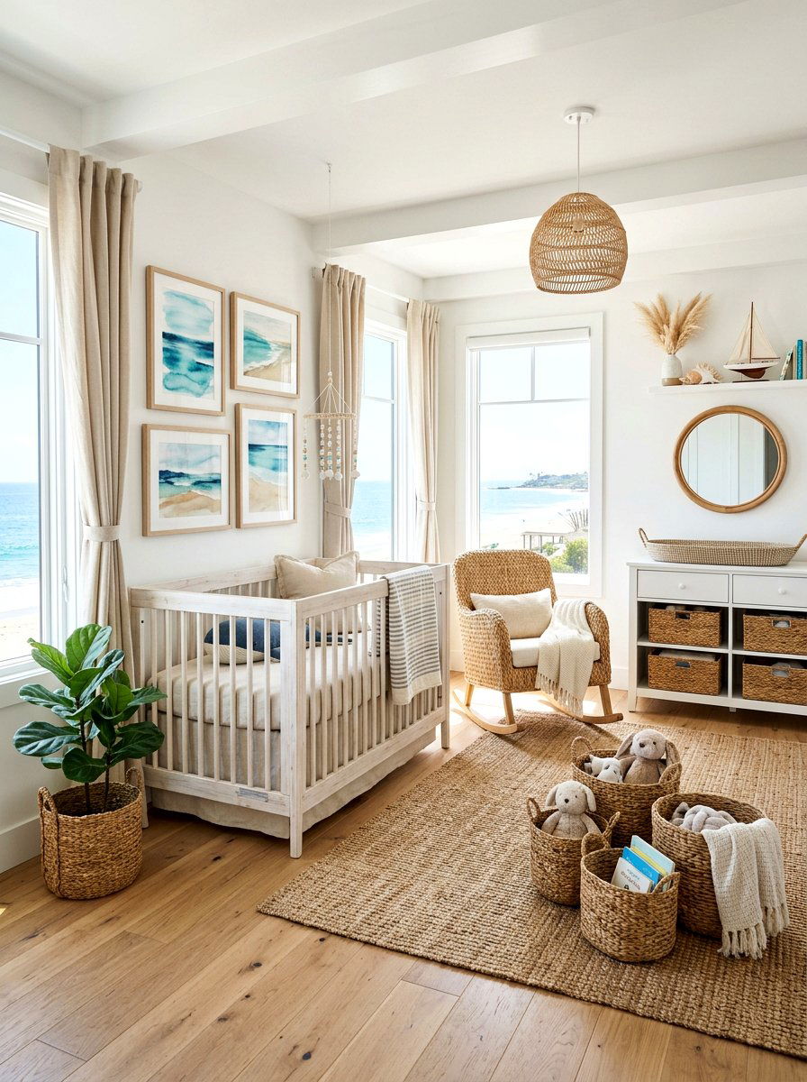 Coastal Chic Nursery - 30 boutique nursery decor ideas