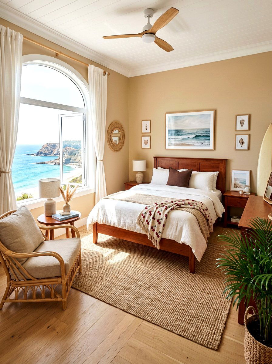 Coastal Chocolate Cherry Bedroom - 30 chocolate cherry bedroom ideas