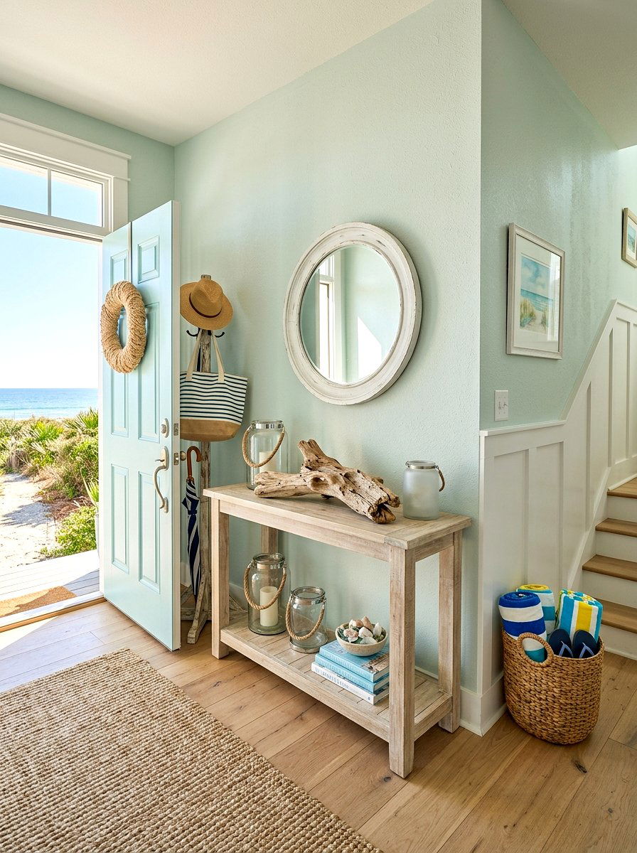 Coastal Console Table - 30 narrow console table ideas