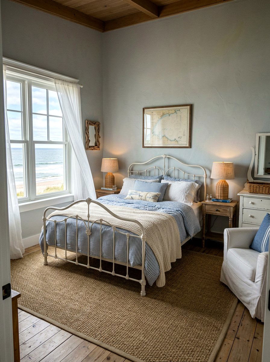 Coastal Cottage Bedroom - 30 tiny cottage decor ideas