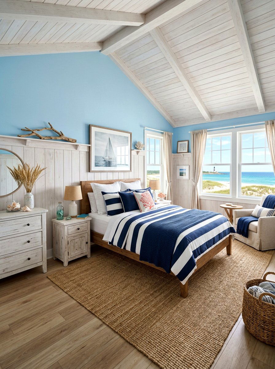 Coastal Cottage Blue Bedroom - 30 cottage vintage bedroom ideas