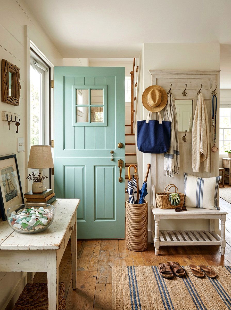 Coastal Cottage Entryway - 30 coastal entryway ideas