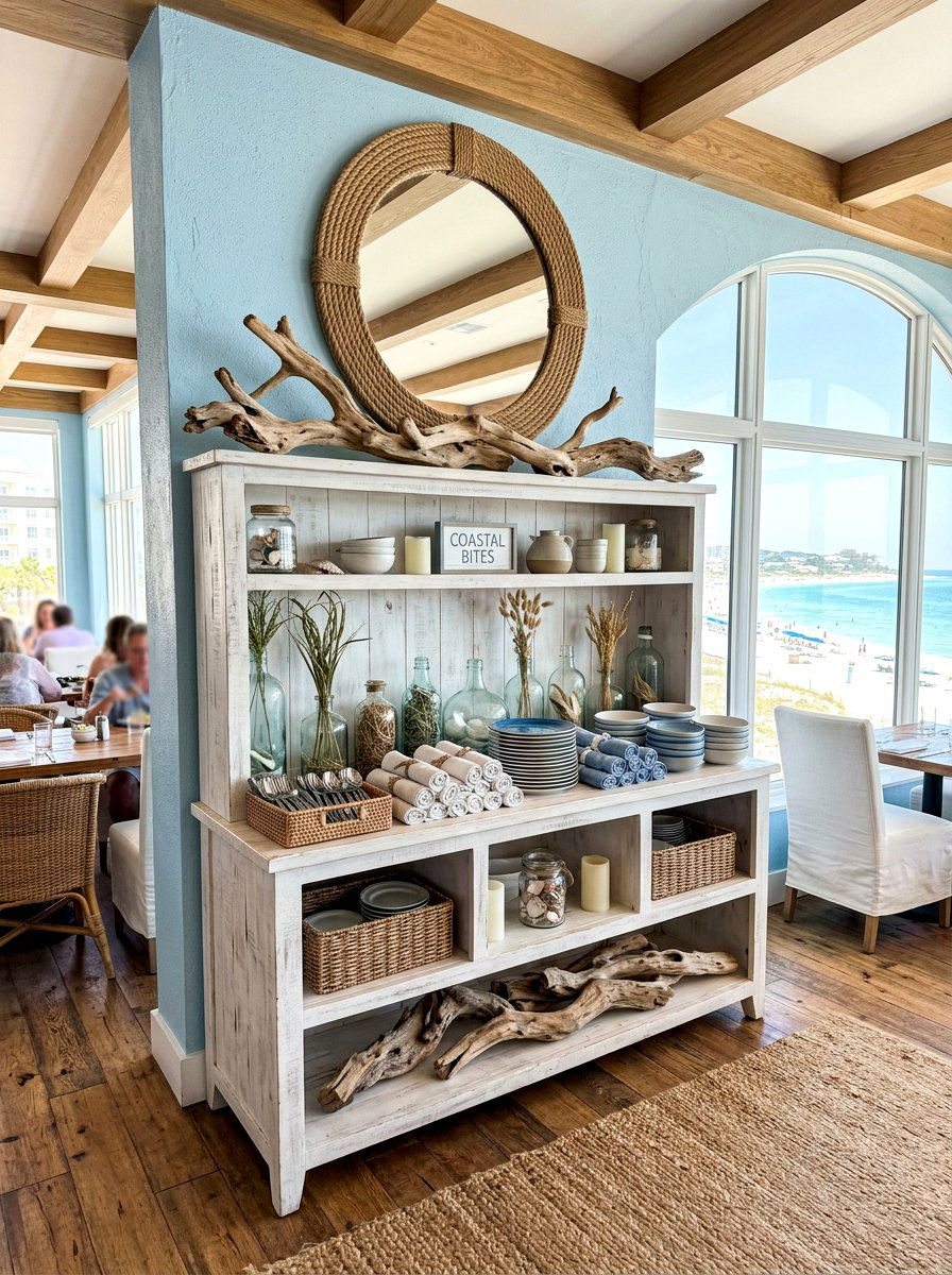 Coastal Dining Buffet - 30 sideboard styling dining ideas