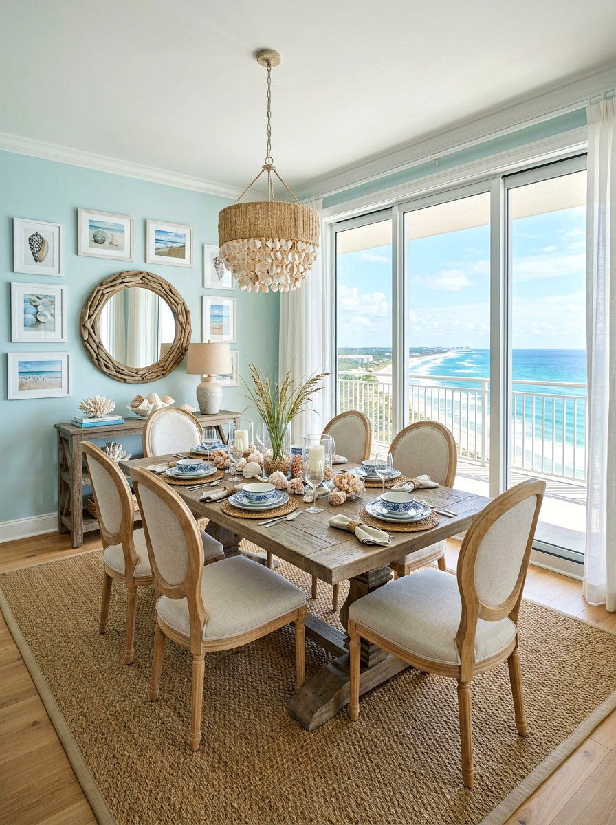 Coastal Dining Room - 30 romantic dinner room ideas