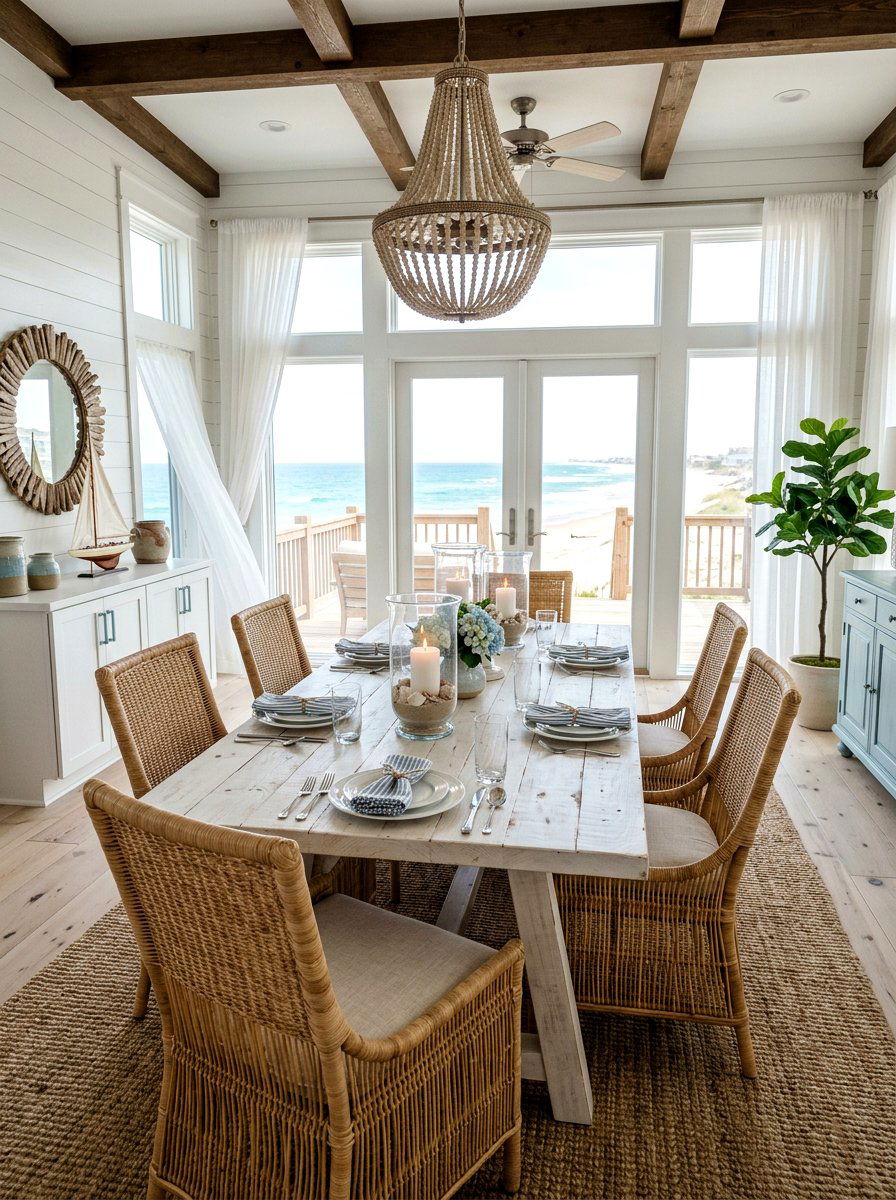 Coastal Dining Room Candlelight - 30 candlelit dining room ideas