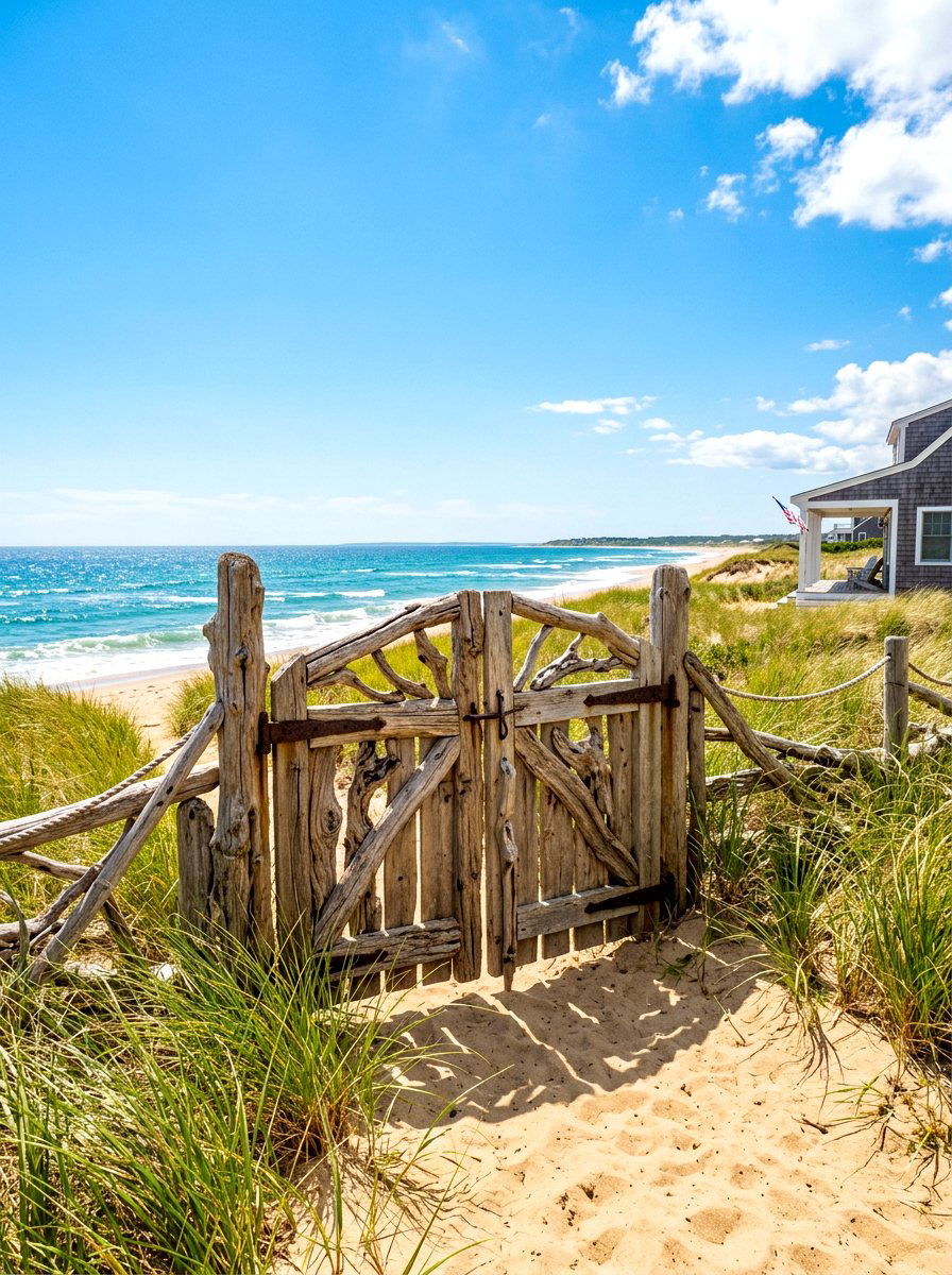 Coastal Driftwood Gate - 30 garden gate ideas