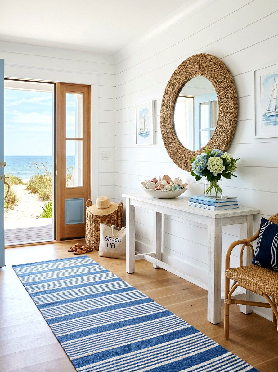 Coastal Entryway Decor - 30 entryway table ideas