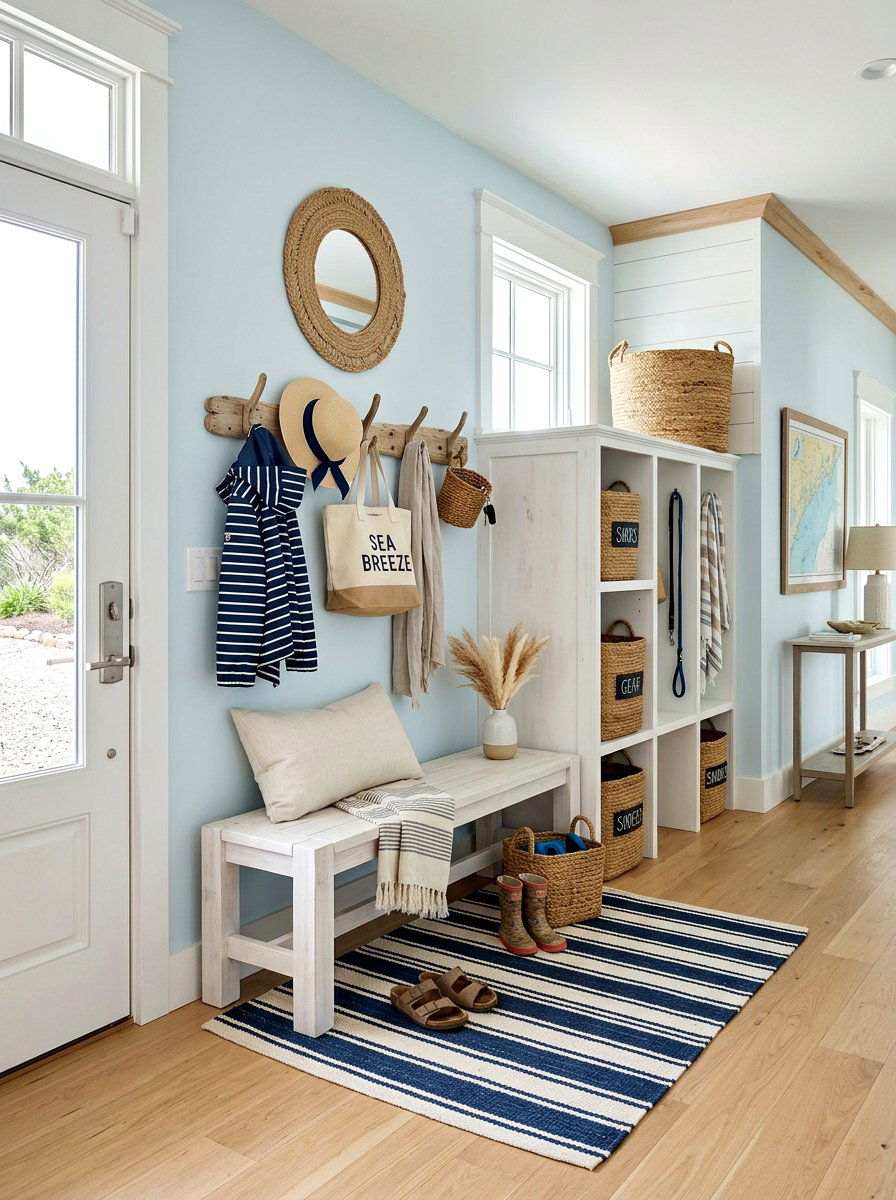 Coastal Entryway Mudroom - 30 small mudroom ideas