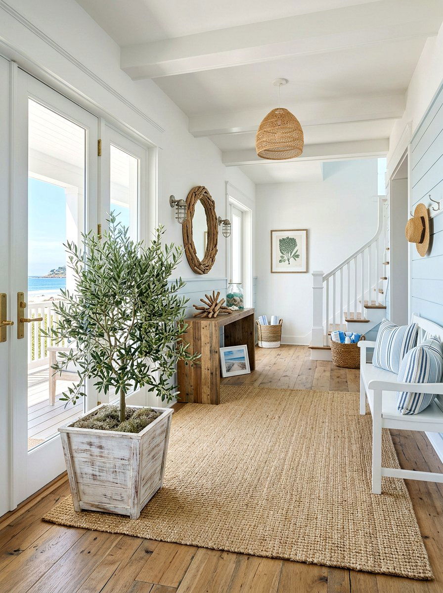 Coastal Entryway Olive Tree - 30 olive tree entry ideas
