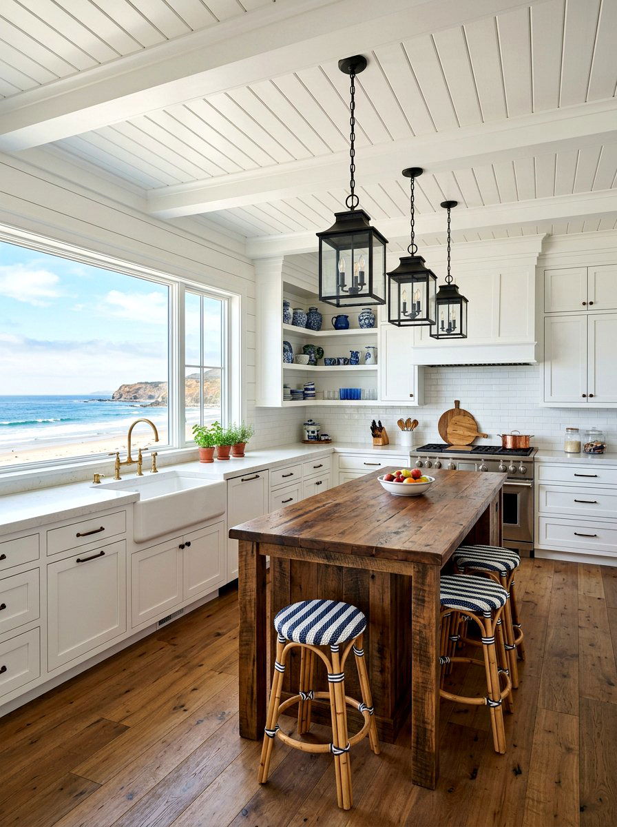 Coastal Farmhouse Kitchen - 30 coastal kitchen ideas