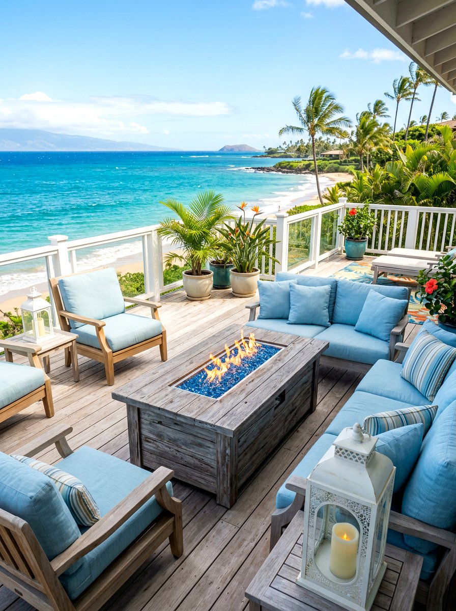 Coastal Fire Table - 30 deck fire table ideas