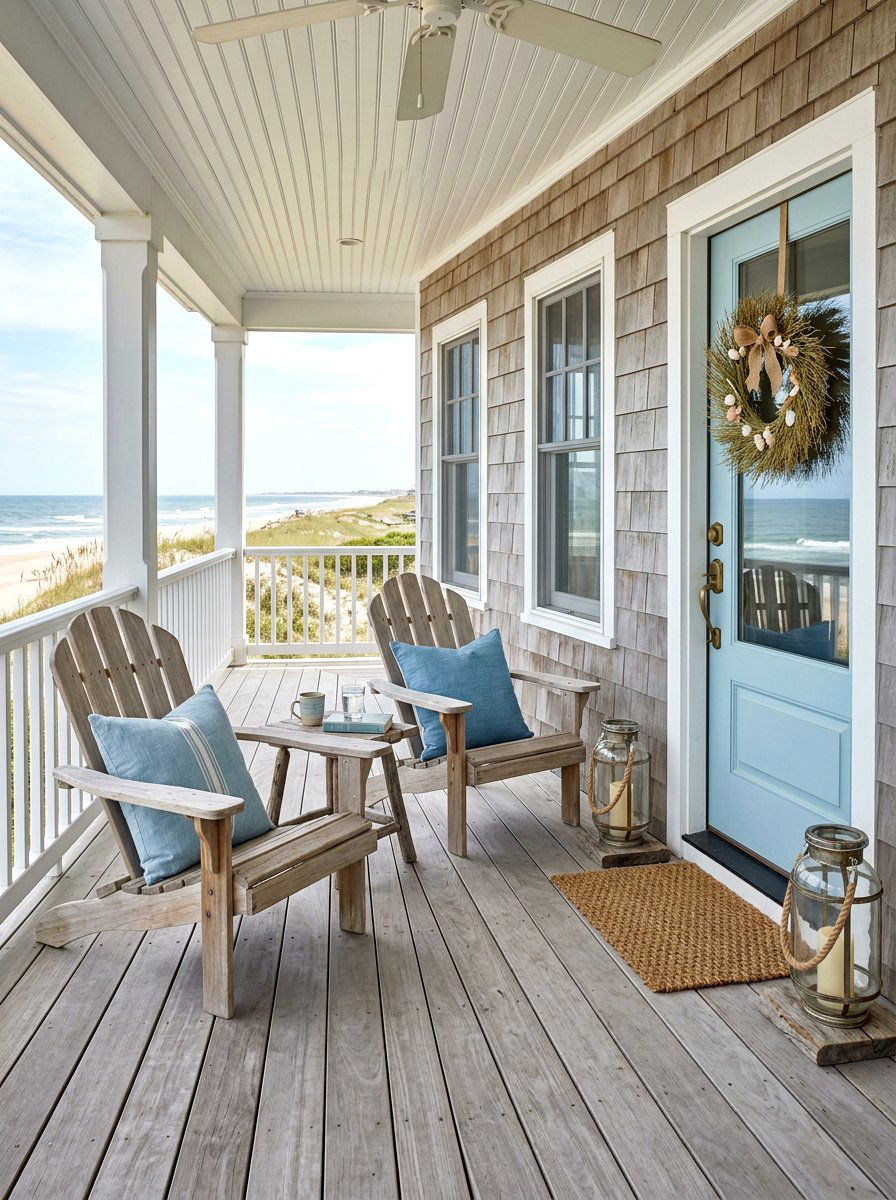Coastal Front Porch - 30 porch entry ideas