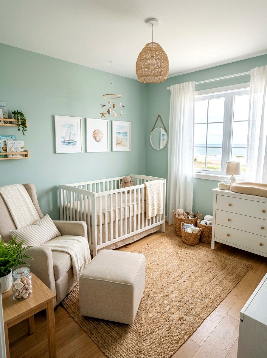 Coastal Girl Nursery - 30 girl nursery ideas