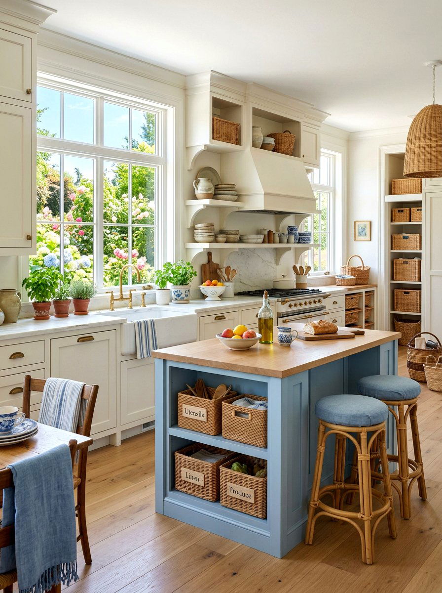 Coastal Grandmother Kitchen - 30 collected kitchen aesthetic ideas