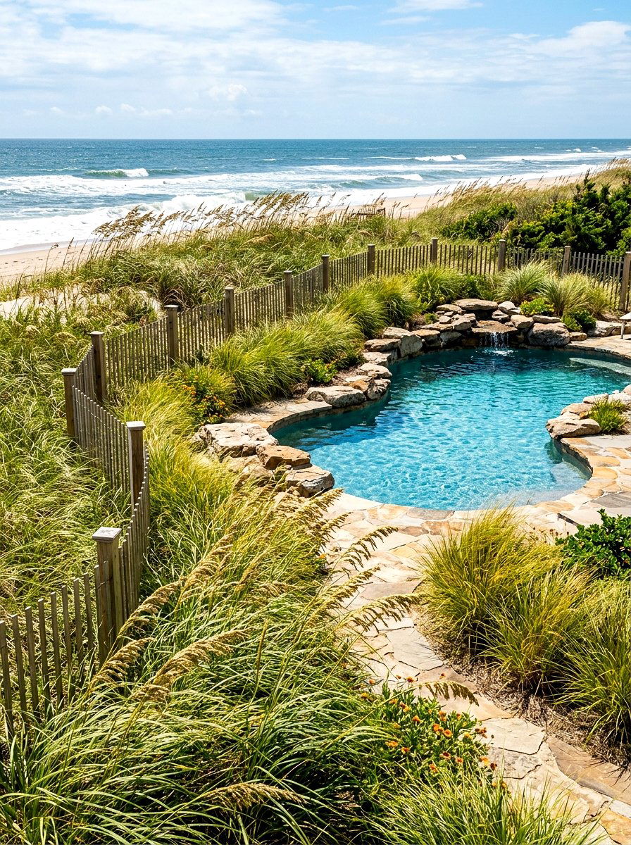 Coastal Grass Landscaping - 30 pool fence landscaping ideas