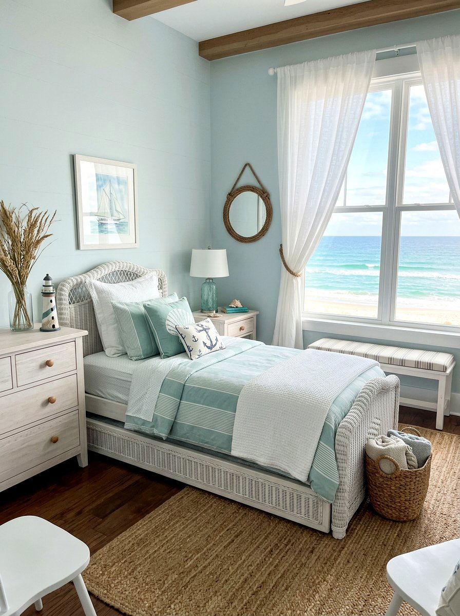 Coastal Guest Room - 30 trundle guest room ideas