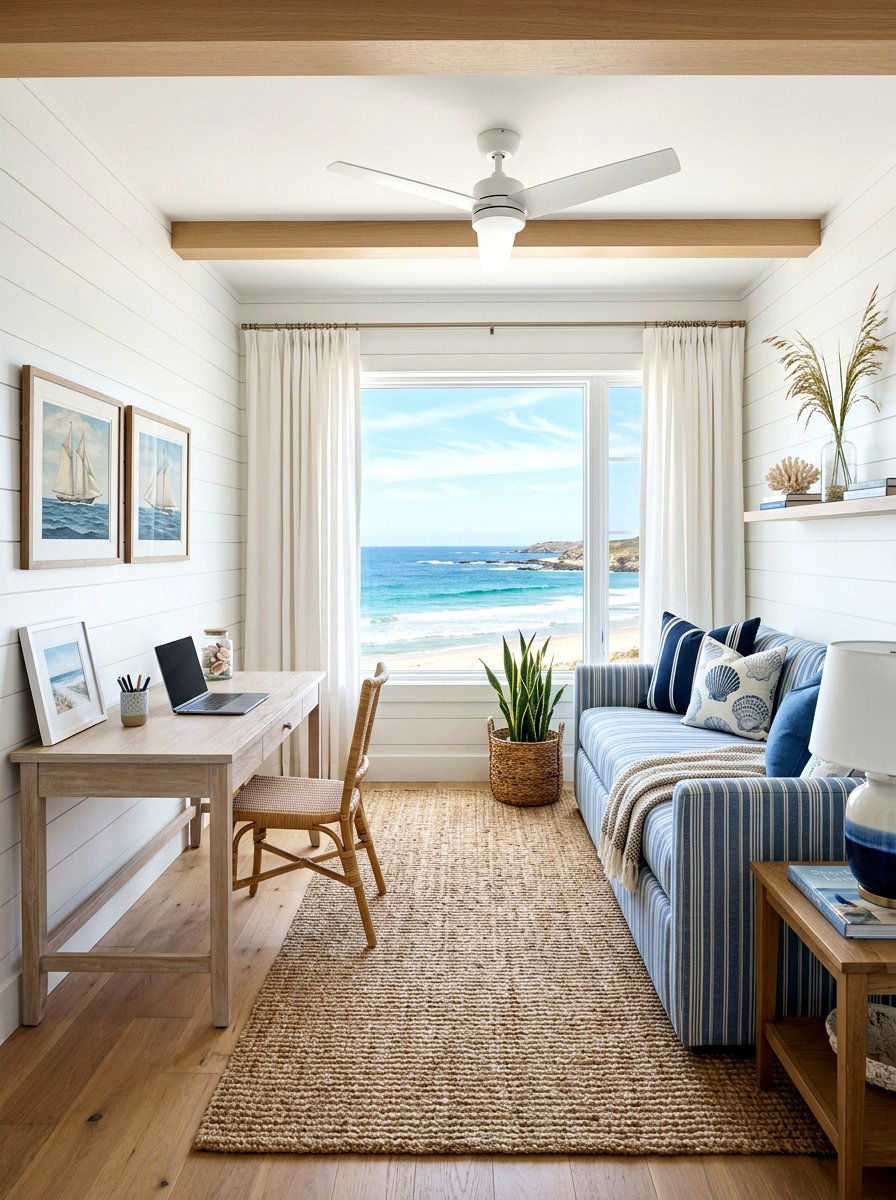 Coastal Guest Room Office - 30 guest room office ideas
