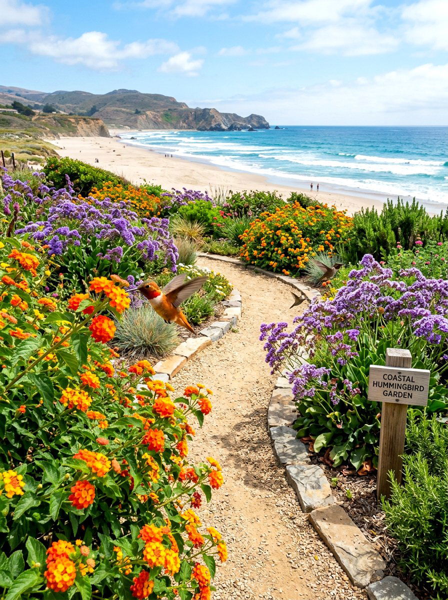 Coastal Hummingbird Garden - 30 hummingbird border ideas