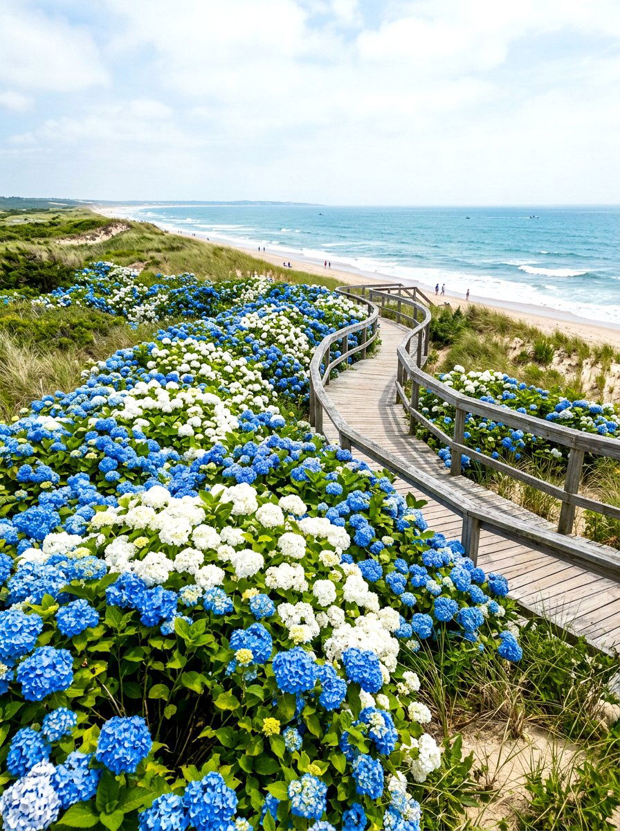 Coastal Hydrangea Landscape - 30 hydrangea garden ideas