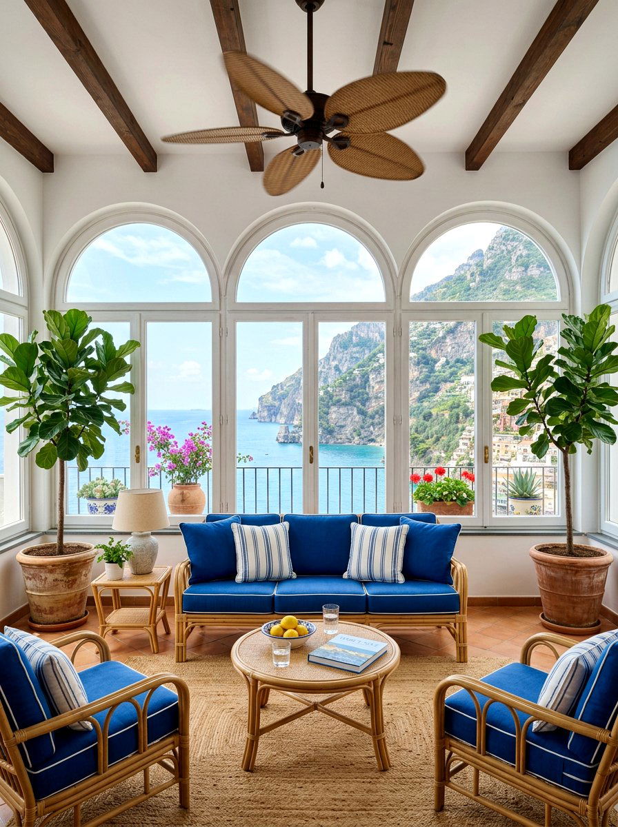Coastal Italian Sunroom - 30 European summer home ideas