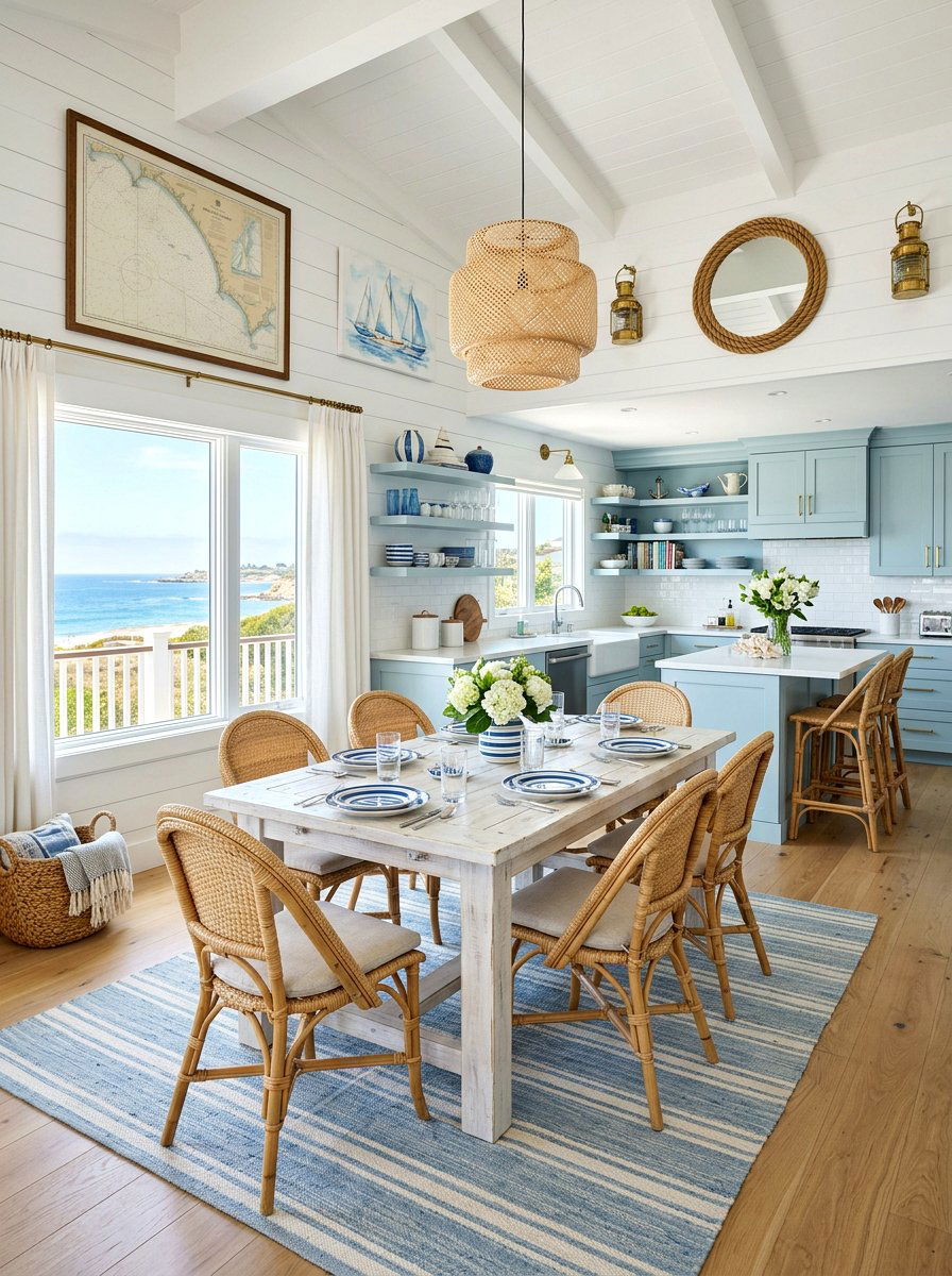 Coastal Kitchen Dining Area - 30 eat in kitchen ideas