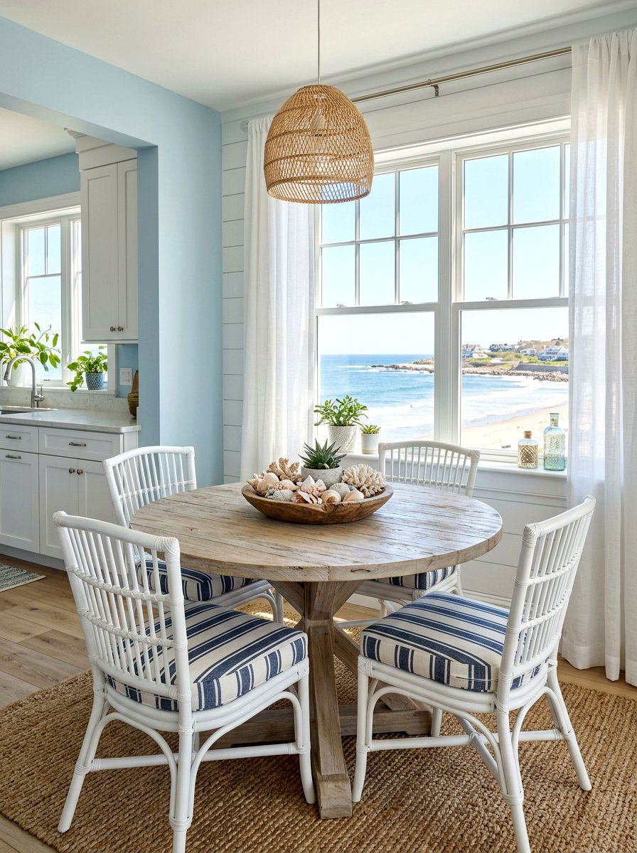 Coastal Kitchen Nook - 30 window breakfast nook ideas