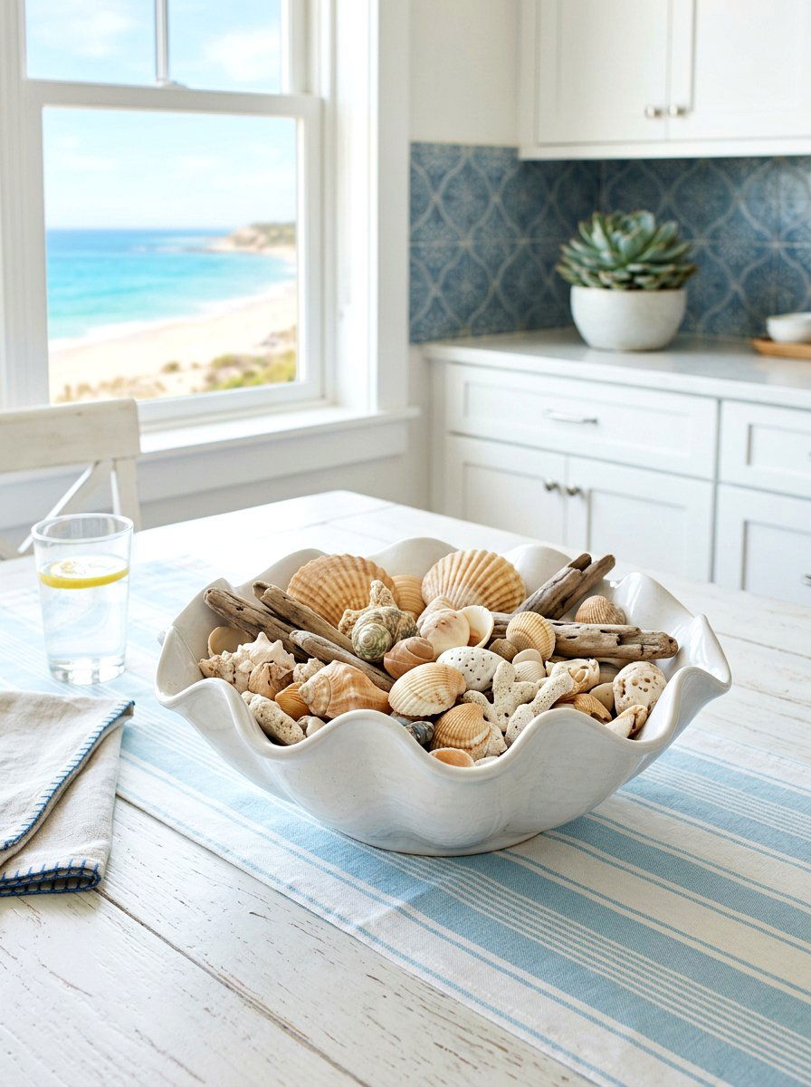 Coastal Kitchen Table Bowl - 30 kitchen table decor ideas