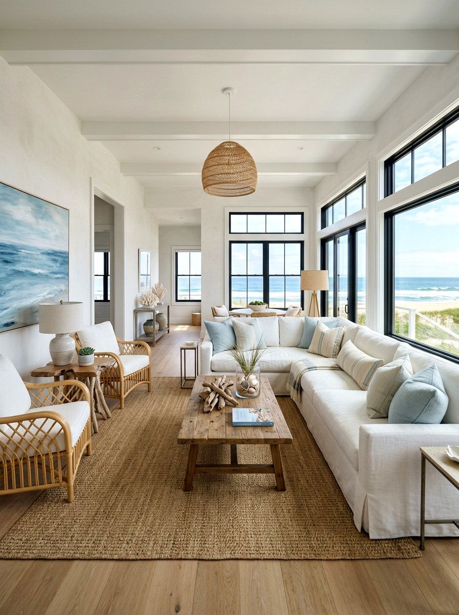 Coastal L Shaped Sitting Room - 30 L shaped living room ideas