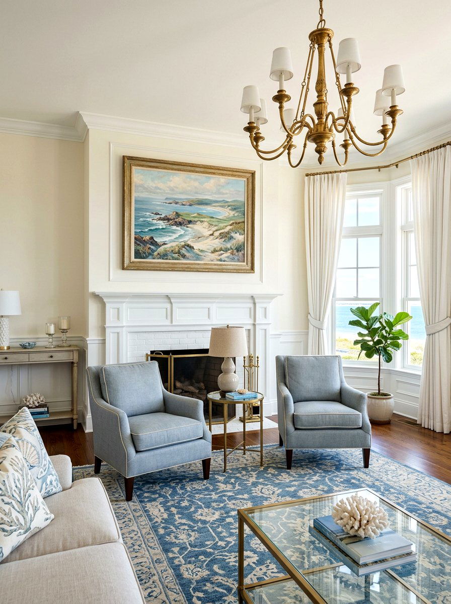 Coastal Landscape Oil Painting - 30 southern prep decor ideas