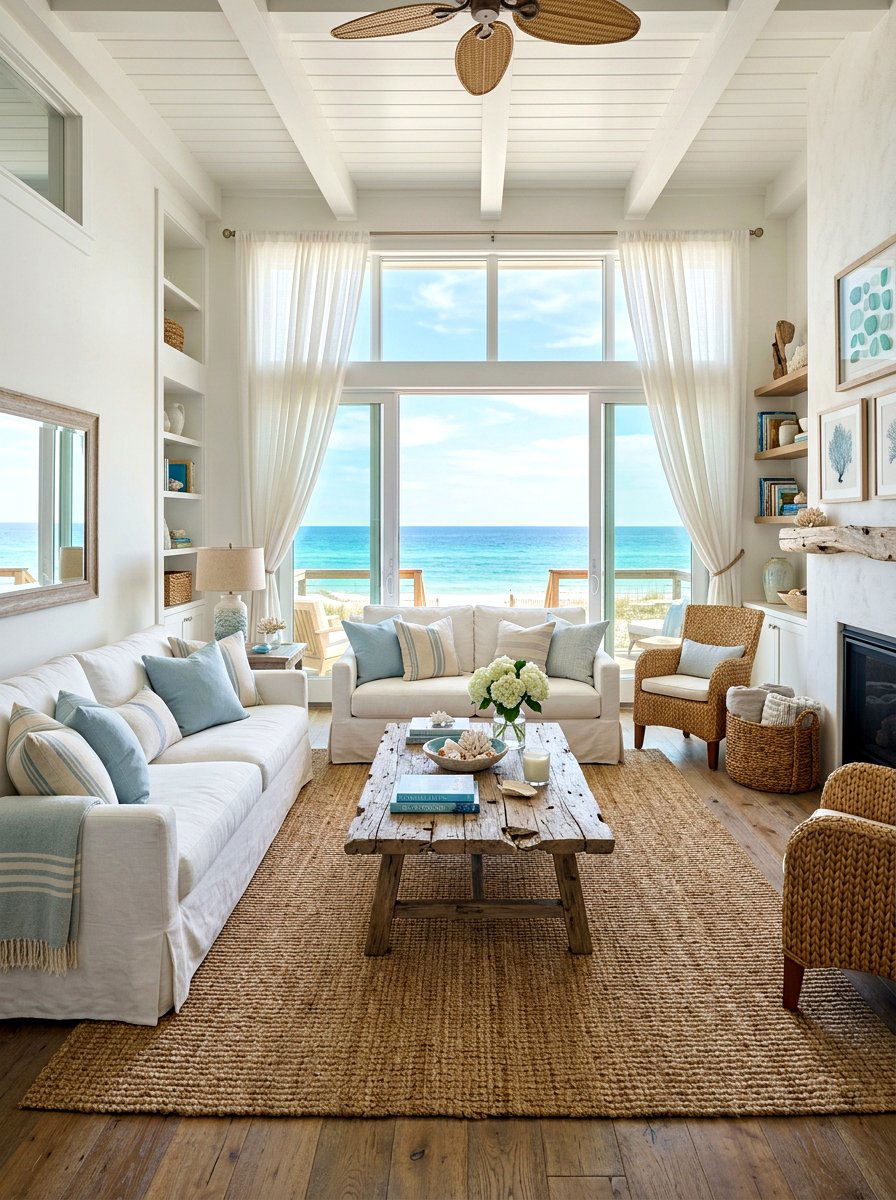 Coastal Living Room - 30 vacation home vibe ideas